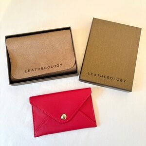Leatherology Red Envelope Card Case New in Box